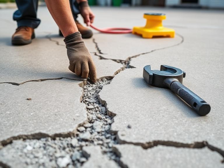 concrete crack repair Des Moines Iowa