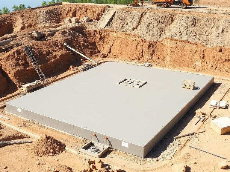 concrete slab pouring Des Moines Iowa